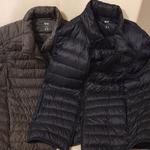 Uniqlo Light Weight Puffer Vests Medium Men Gray and Navy